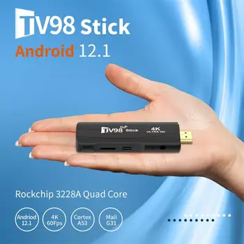 TV98 RK3228A Android 7,1 Двухчастотный Smart TV Stick Поддержка 4K 2,4/5,8 G WiFi Android TV Box 2G + 16G Портативный медиаплеер